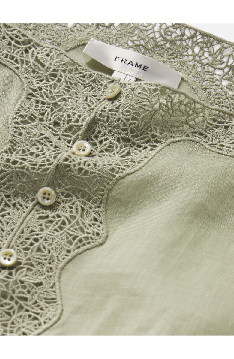 FRAME The Embroidered Crop Tank, Alternate, color, Sage