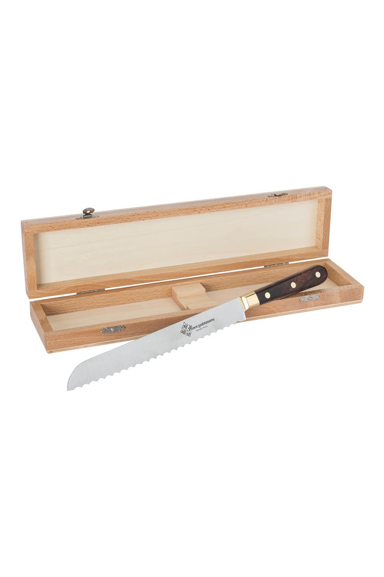 Le Thiers Prince Gastronome Bread Knife, Alternate, color, WOOD AND GOLD BRASS