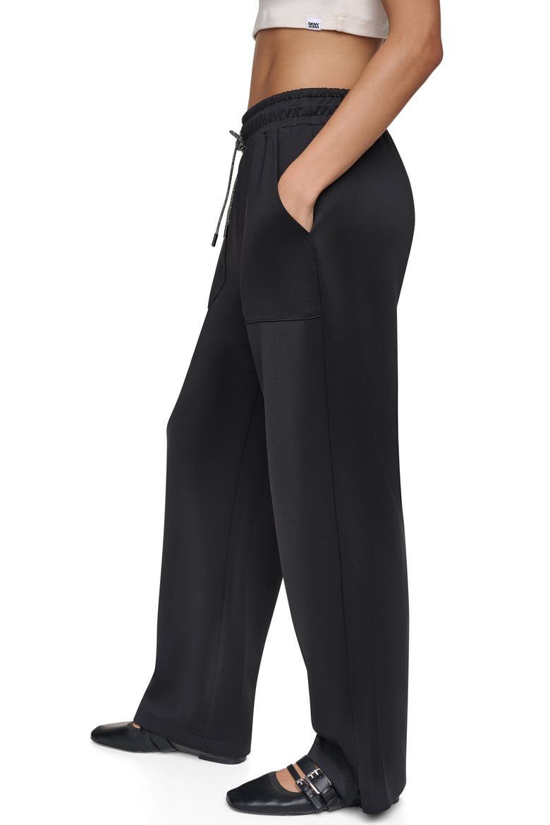 Pins & Patches Wide Leg Sweatpants, Alternate, color, BLACK