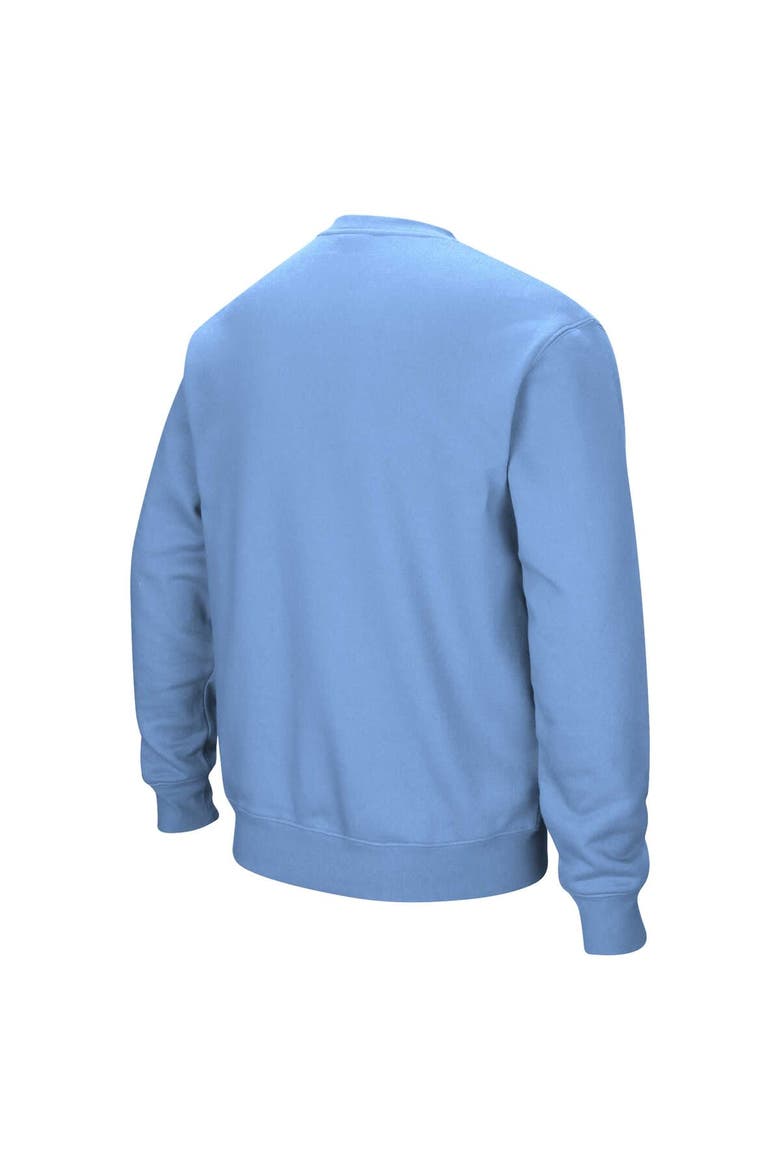 Men's Colosseum Light Blue Citadel Bulldogs Arch & Logo Pullover Sweatshirt, Alternate, color, Light Blue