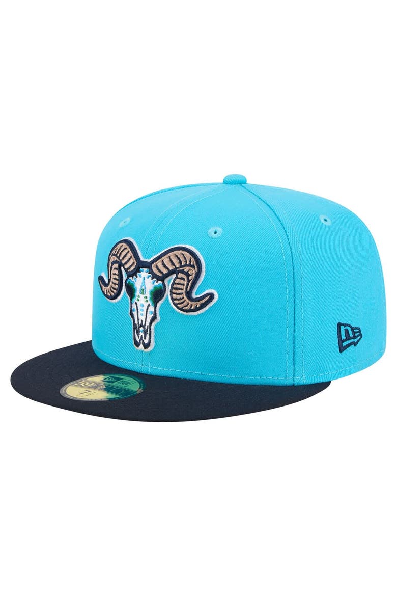 Men's New Era Light Blue/Navy Hartford Yard Goats Copa de la Diversión 59FIFTY Fitted Hat, Main, color, Light Blue