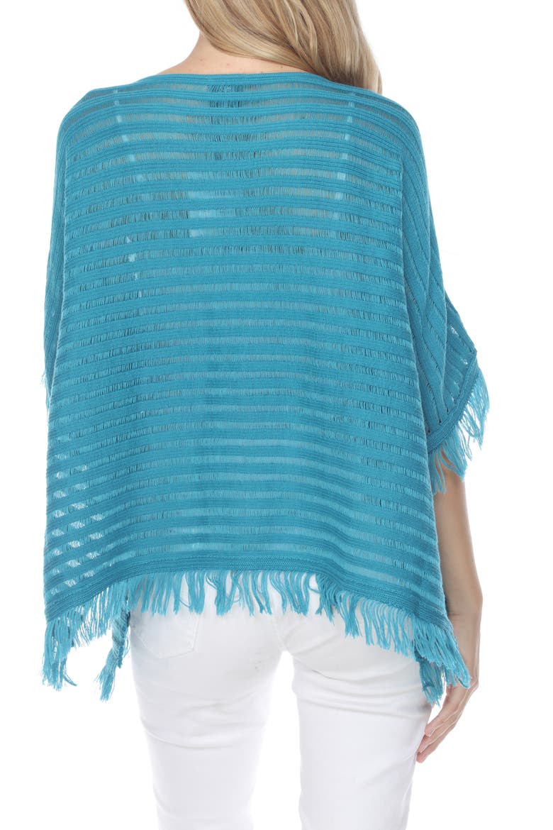 Fringe Short Sleeve Sweater, Alternate, color, TEAL