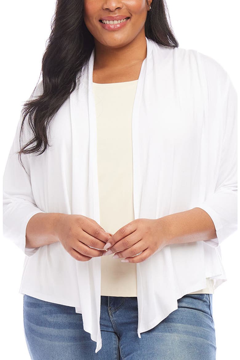Calli Draped Open Front Cardigan, Main, color, OFF WHITE