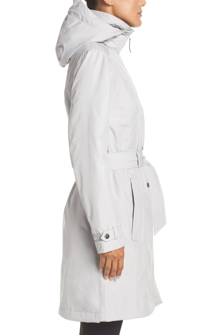 'Welsey' Insulated Waterproof Trench Coat, Alternate, color, LIGHT GREY
