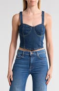 PAIGE Guilia Denim Crop Top