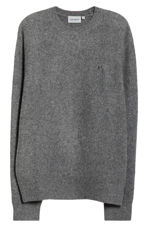 Carhartt Work In Progress Curtis Heathered Crewneck Sweater In Gray