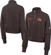 Nike Women's Nike Brown Cleveland Browns Primetime Phoenix Half-Zip Sweatshirt