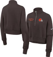 Nike Women's Nike Brown Cleveland Browns Primetime Phoenix Half-Zip Sweatshirt