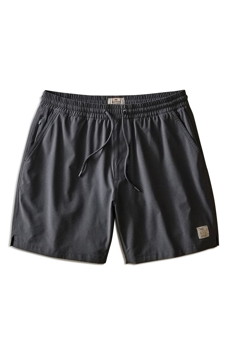 Marine Layer Lined 6-Inch Sport and Swim Shorts, Alternate, color, Asphalt