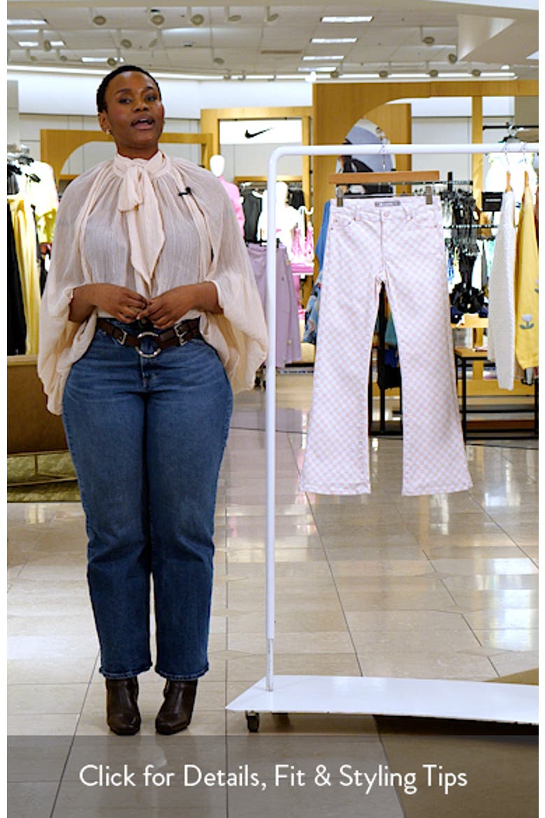 Kids' Check Flare Stretch Denim Jeans video