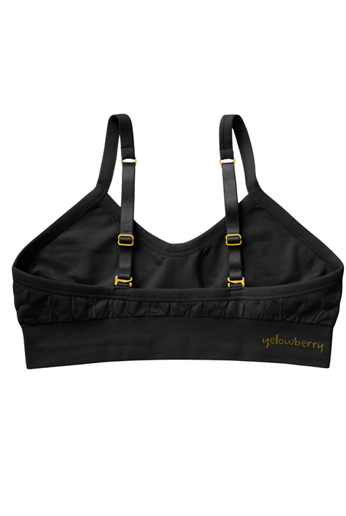 Yellowberry Poppy Seamless Bra In Black