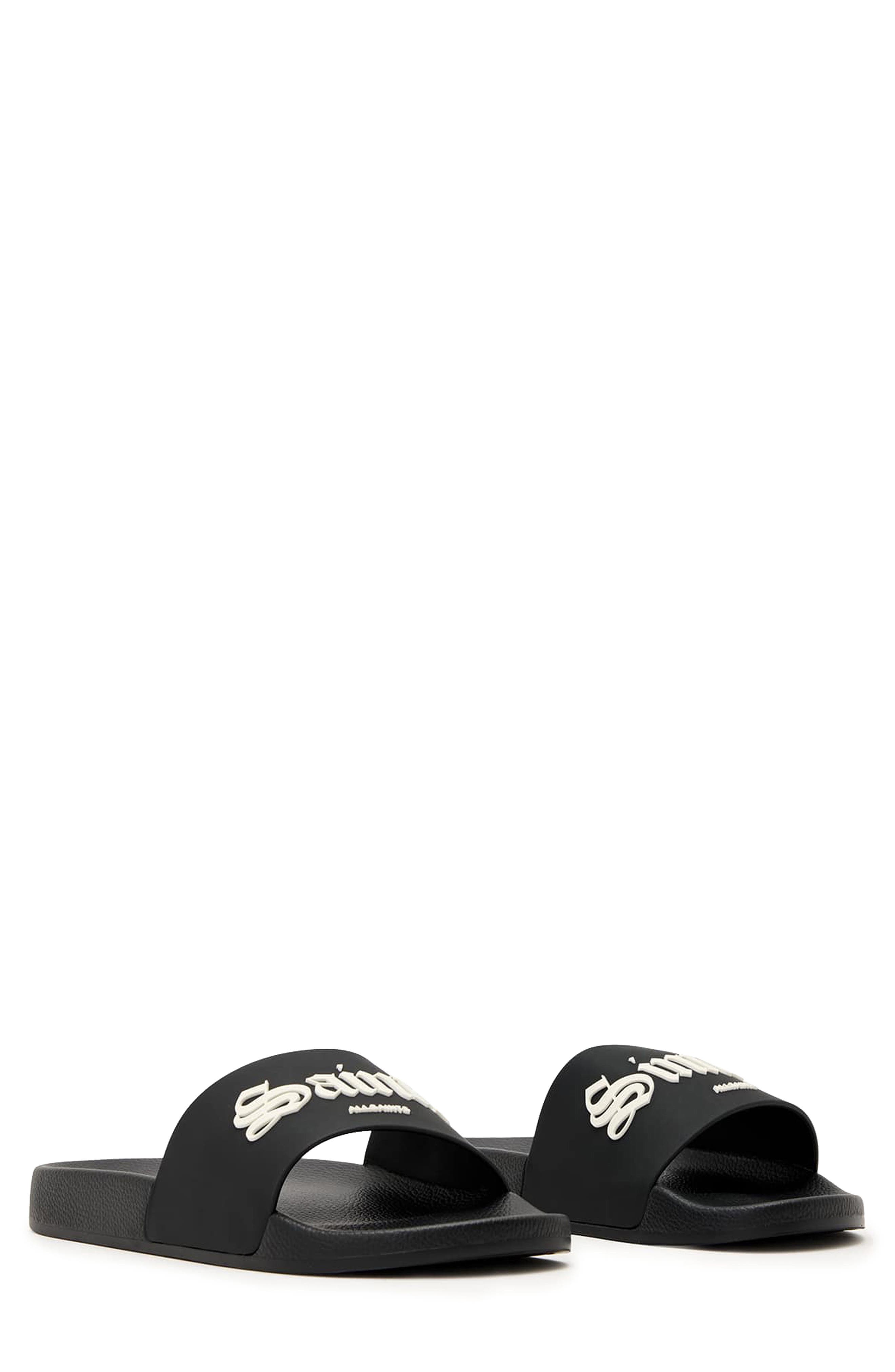 AllSaints Saint Slide Sandal, Main, color, Black