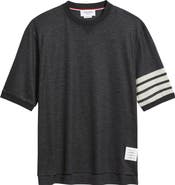 Thom Browne 4-Bar Virgin Wool Jersey T-Shirt