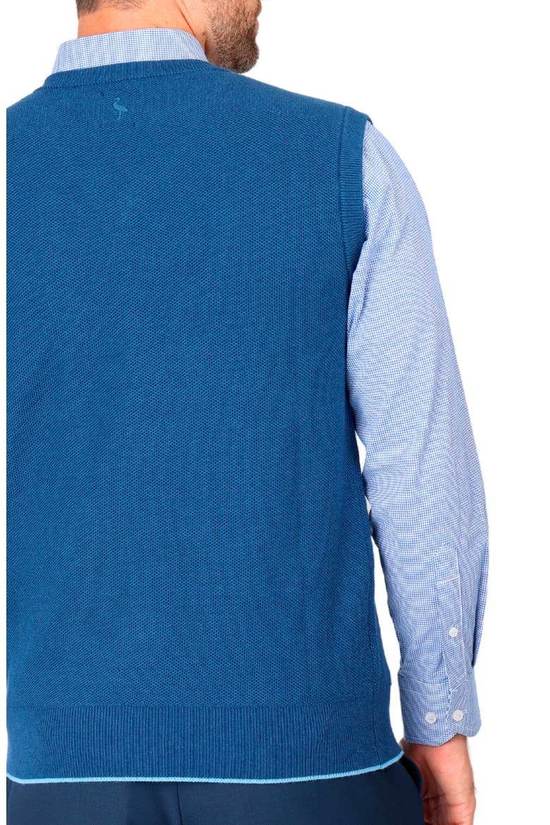 Waffle Knit Sweater Vest, Alternate, color, INDIGO BLUE
