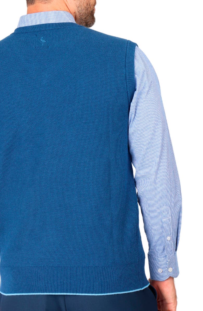 TailorByrd Waffle Knit Sweater Vest, Alternate, color, Indigo Blue