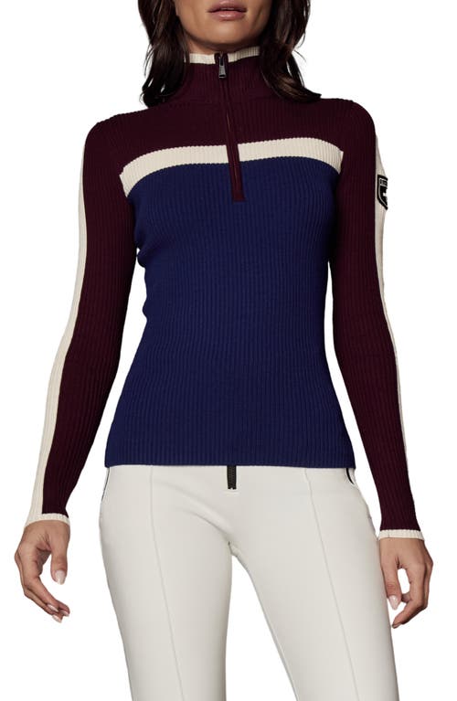 Alp N Rock Ali Ii Rib Half Zip Sweater In Blue