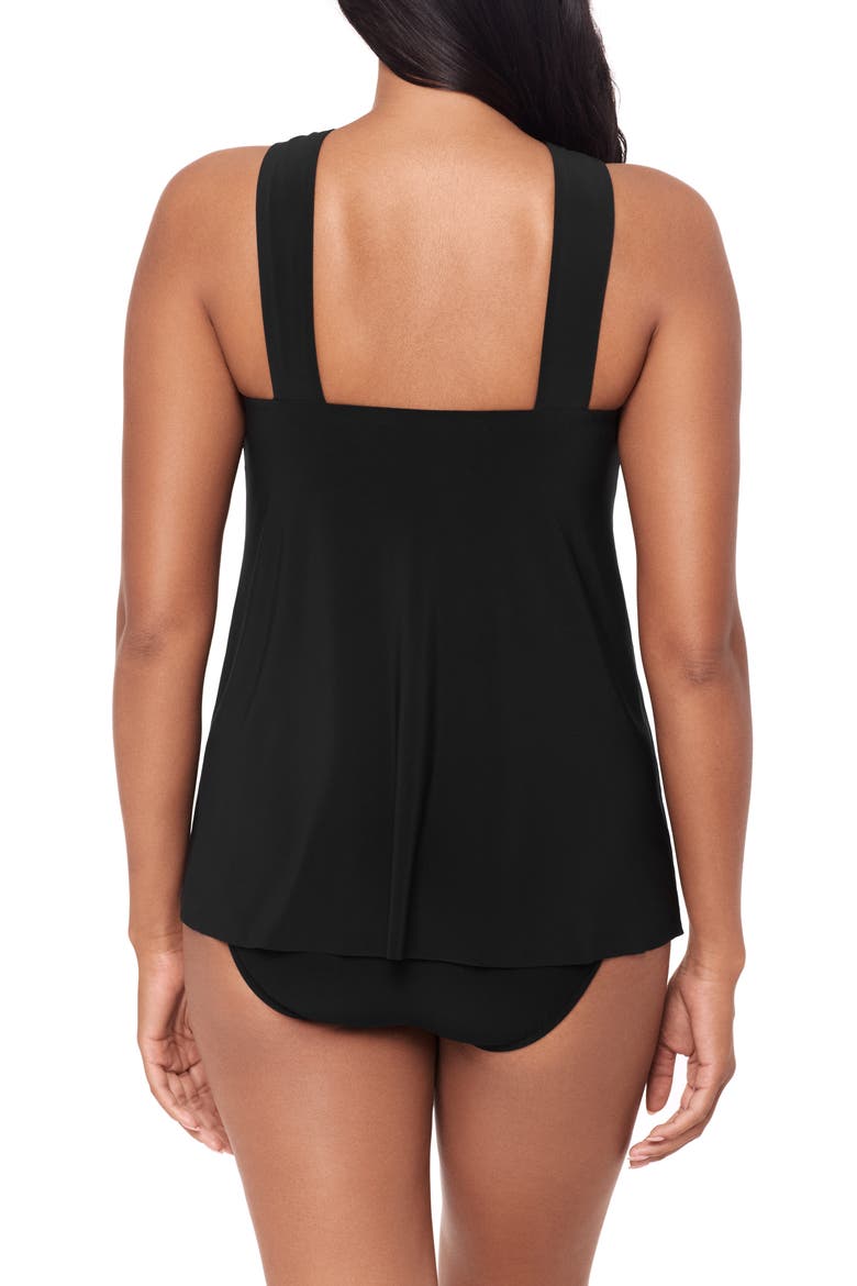 Faye Underwire Tankini Top, Alternate, color, BLACK