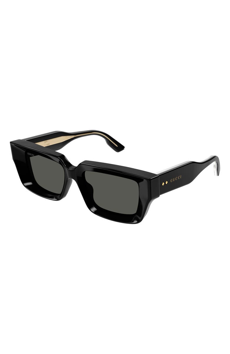 Gucci 54mm Rectangular Sunglasses, Alternate, color,