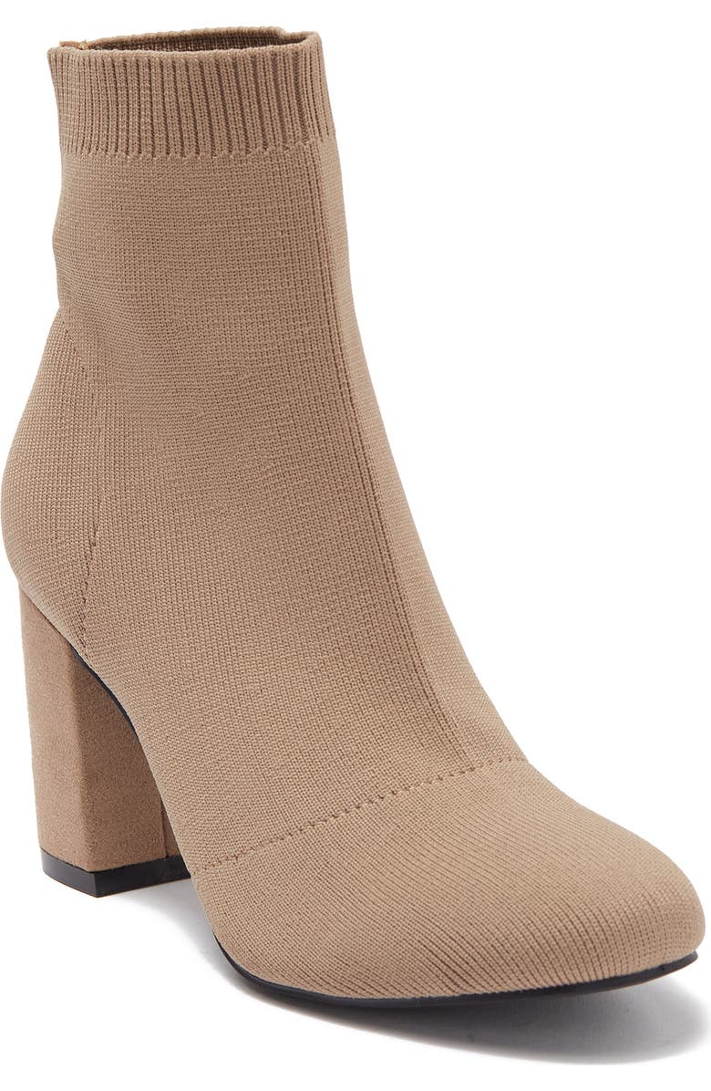 MIA Erika Stretch Bootie, Main, color, Dark Sand
