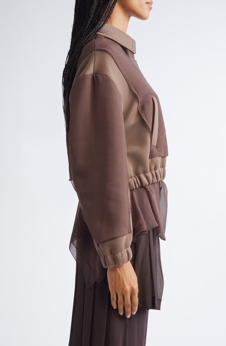 Undercover Colorblock Blouson Jacket, Alternate, color, Gray Brown