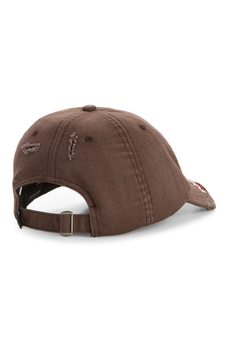 Distressed Miracle Sportswear Adjustable Baseball Cap, Alternate, color, WORN BLACK