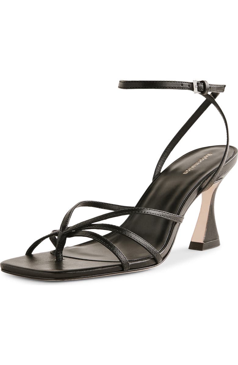 Reformation Gen Heeled Sandal, Main, color, Black Leather