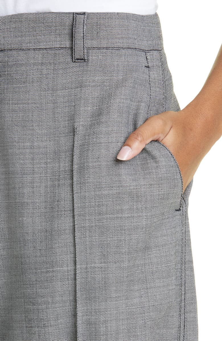 Stella McCartney Pleated Wide Leg Tapered Stretch Wool Trousers, Alternate, color, 