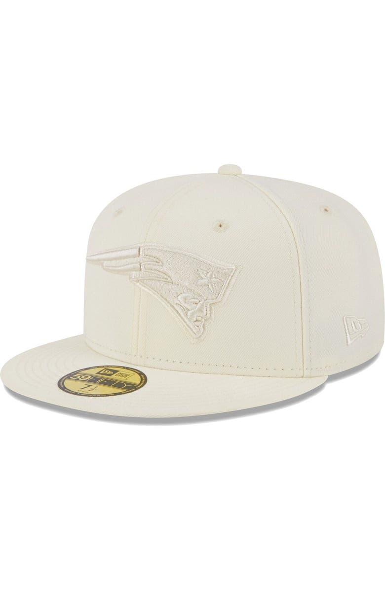 New Era Men's New Era Cream New England Patriots Color Pack 59FIFTY Fitted Hat, Main, color, 