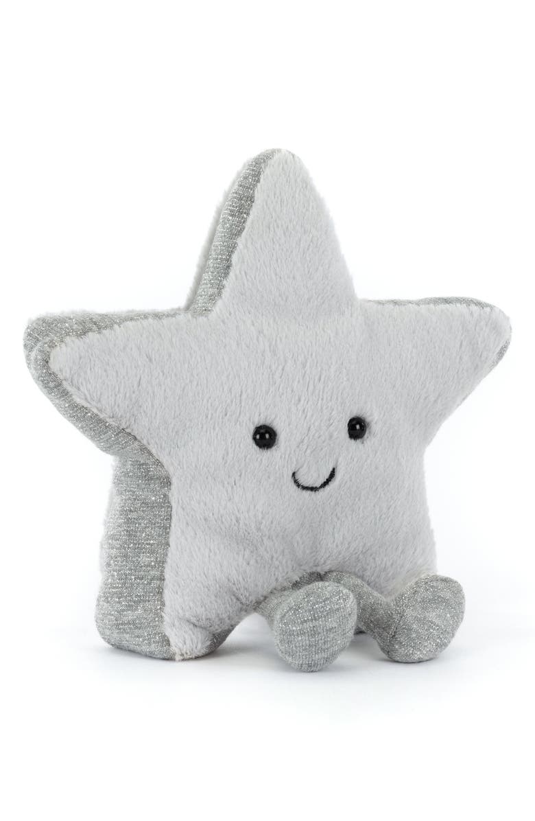 Jellycat Amuseables Silver Star Plush Toy, Main, color, Silver