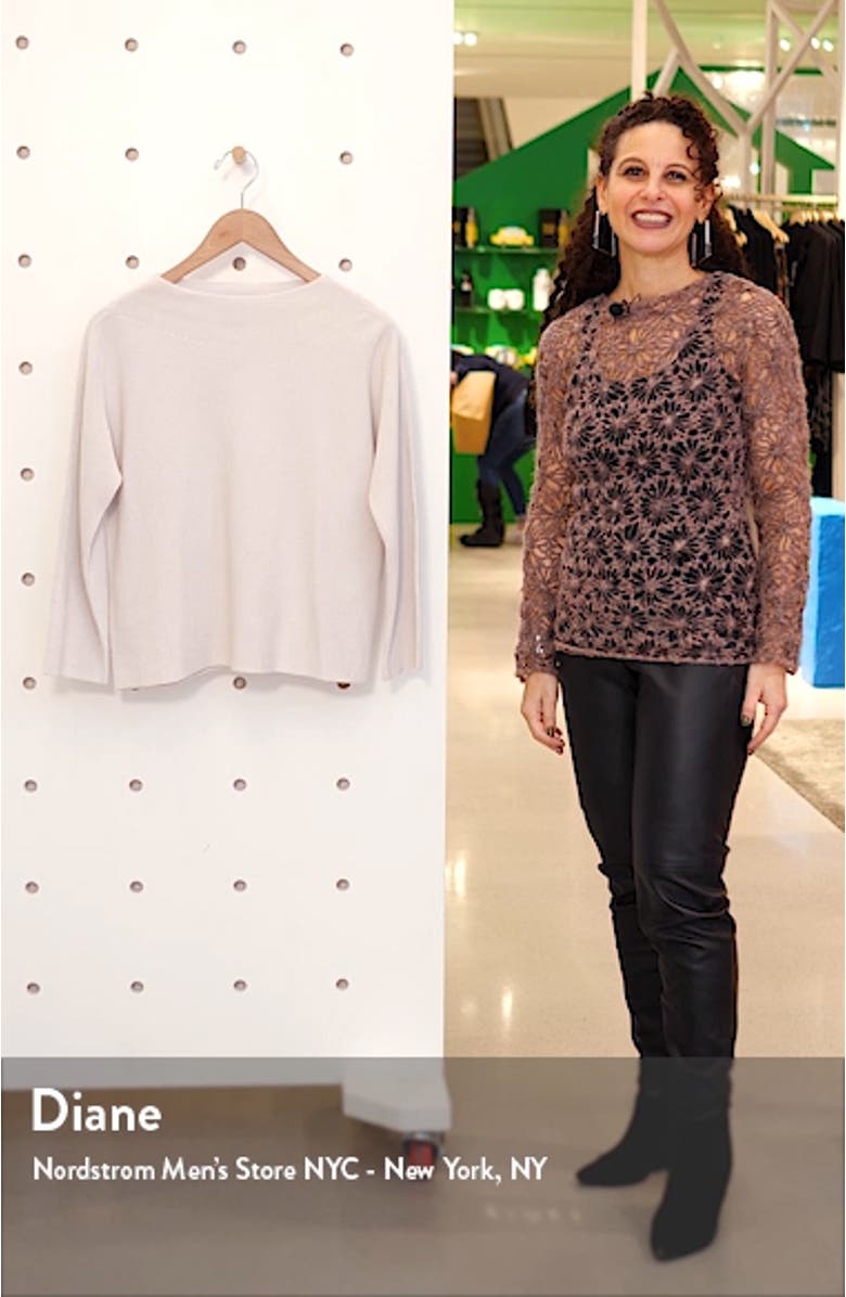 Funnel Neck Silk & Organic Cotton Sweater, sales video thumbnail