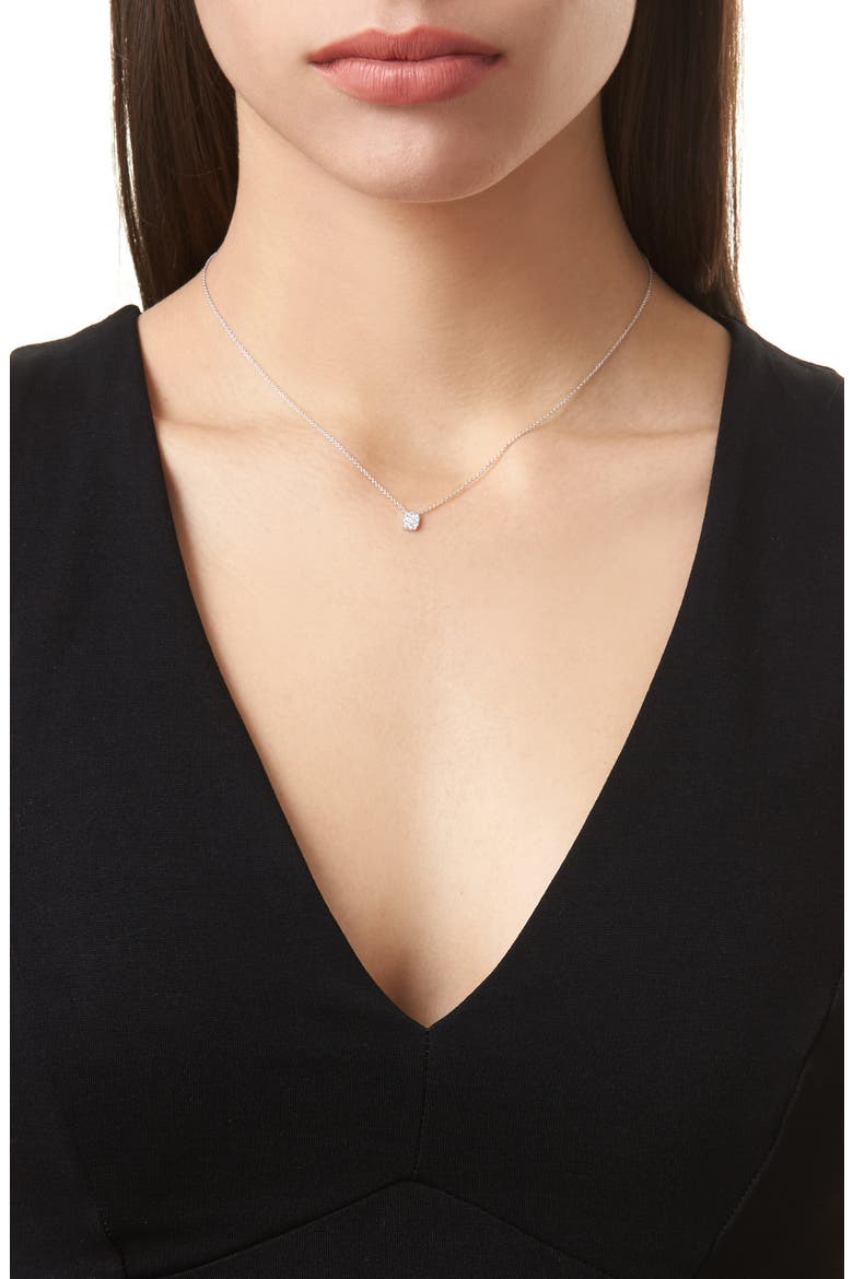 Mika Mini Rectangle Pavé Diamond Pendant Necklace (Nordstrom Exclusive), Alternate, color, WHITE GOLD