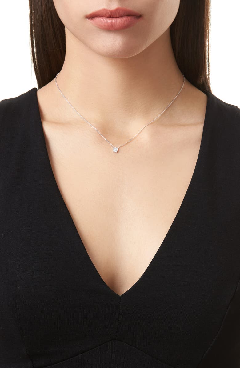 Bony Levy Mika Mini Rectangle Pavé Diamond Pendant Necklace, Alternate, color, 