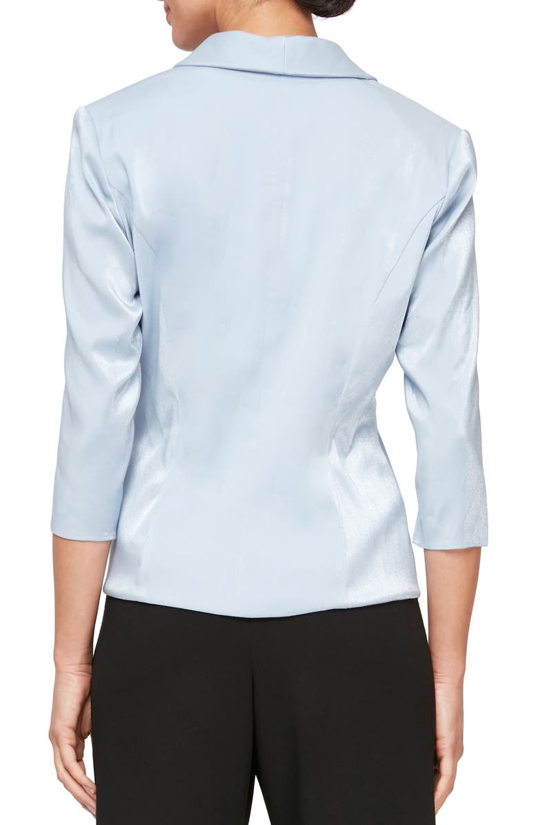 Alex Evenings Shawl Collar Wrap Top, Alternate, color, Hydrangea