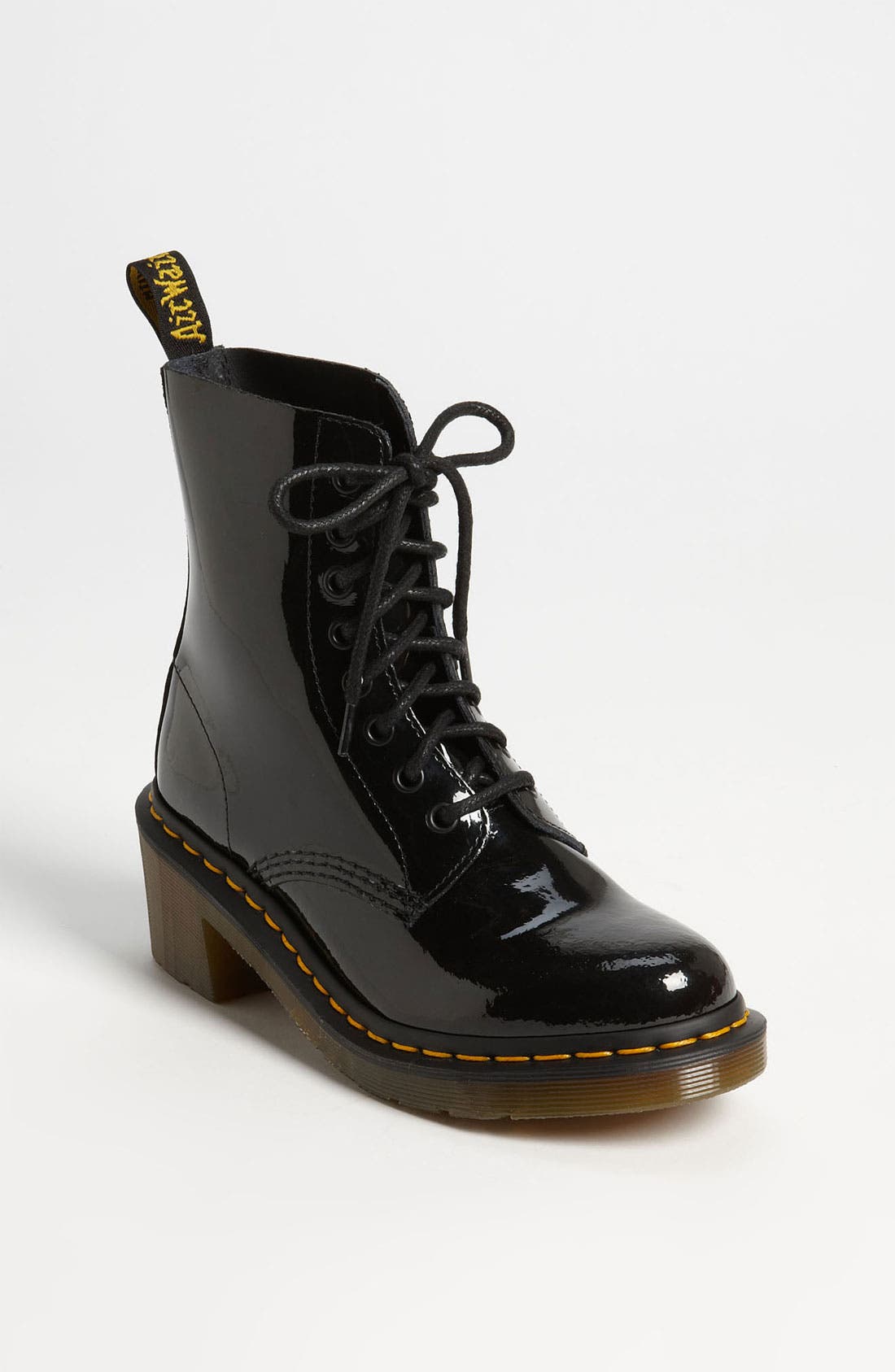 'Clemency' Boot, Main, color, BLACK PATENT LEATHER
