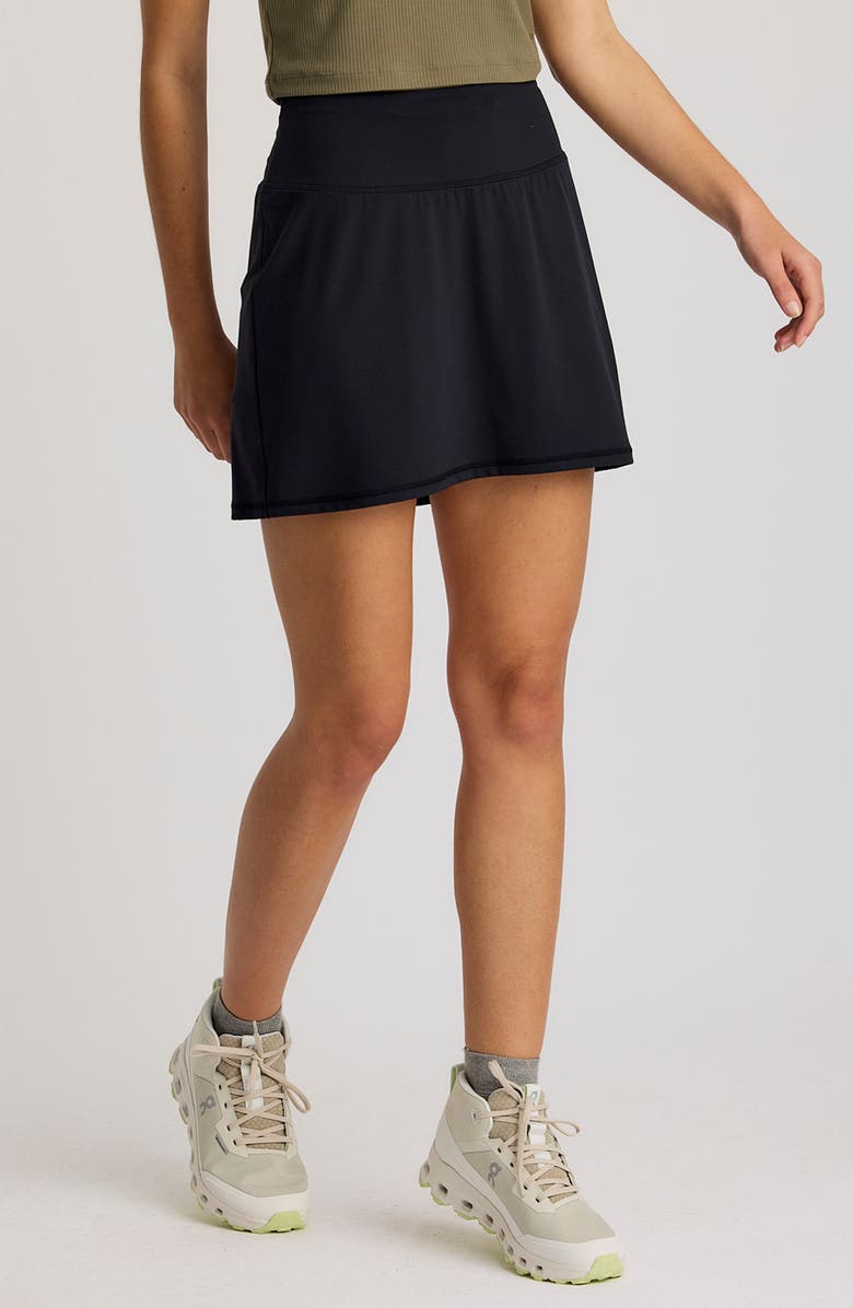 Free Fly All Day UPF 50+ Skort, Main, color, Black