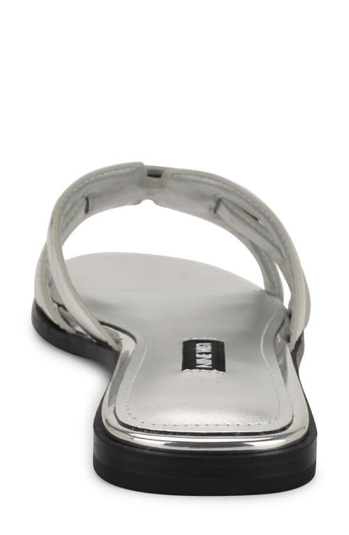 Nine West Germani Slide Sandal In Silver
