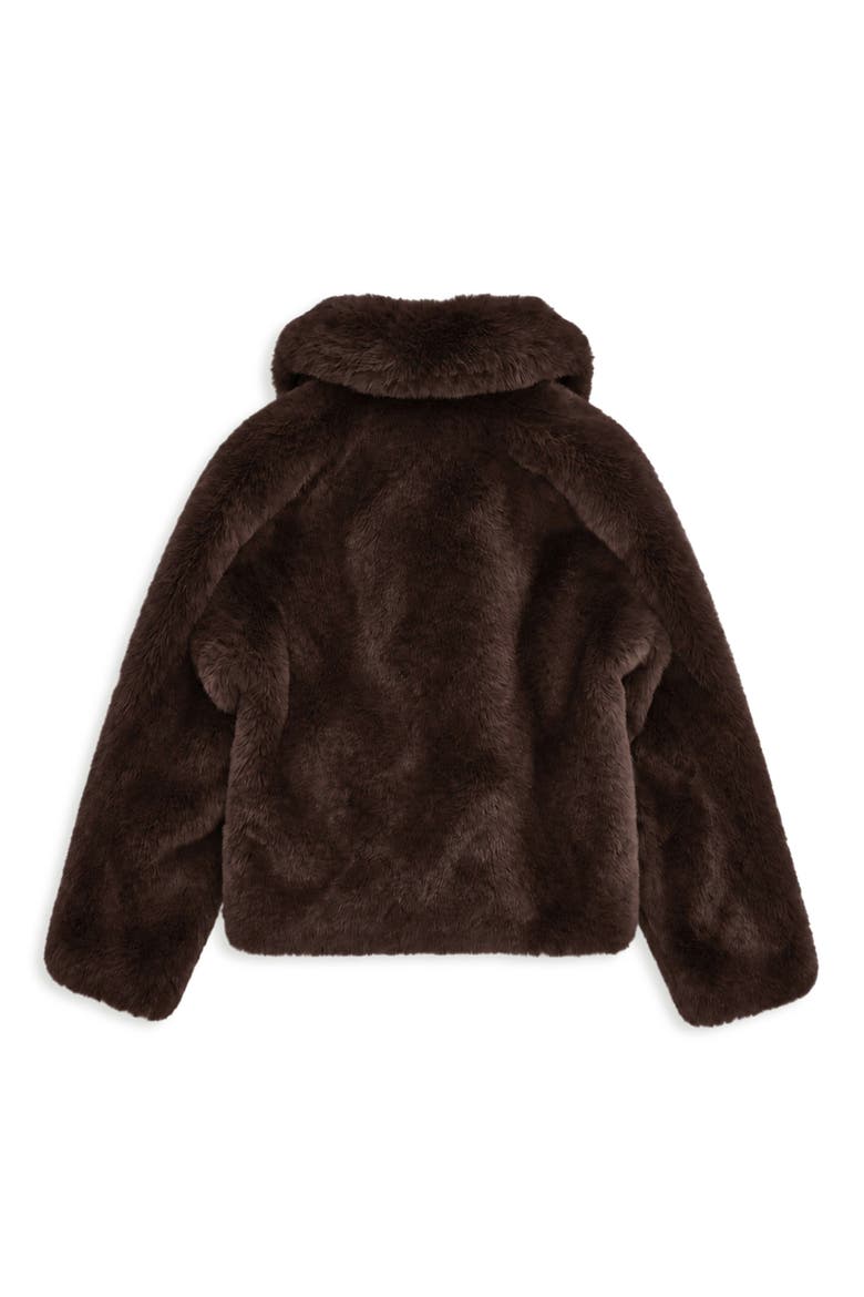 Push Faux Fur Coat, Alternate, color, COFFEE