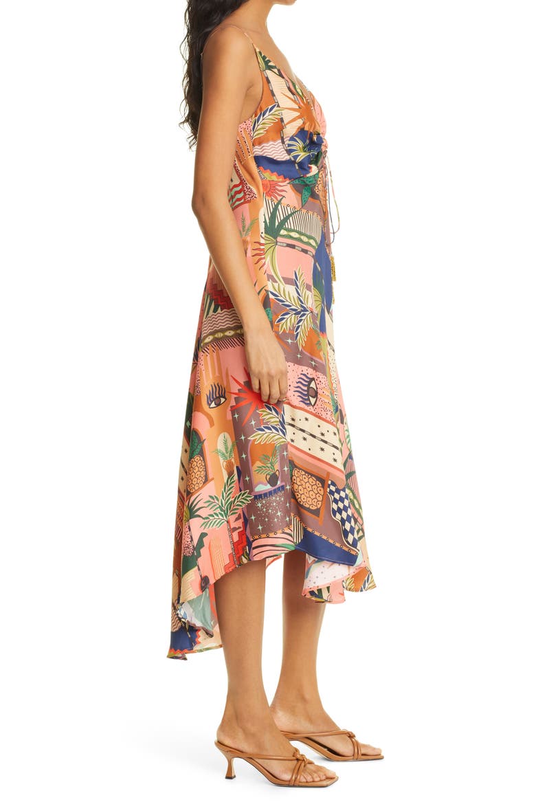 Mystic City Midi Dress, Alternate, color, CORAL MULTI
