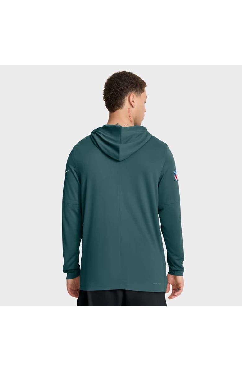 Nike Men's Nike Midnight Green Philadelphia Eagles Sideline Pure Fury Performance Long Sleeve Hoodie T-Shirt, Alternate, color, Green