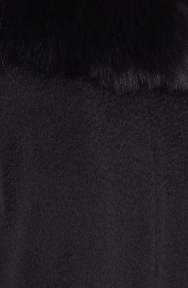 Max Mara Camel's Hair Swing Coat with Genuine Fur Collar, Alternate, color,