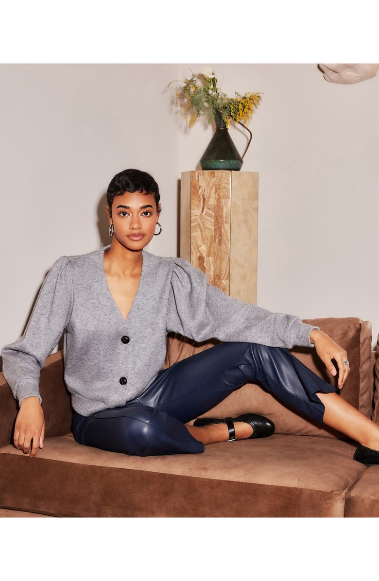 FIFTEEN TWENTY Madeline Puff Sleeve Cardigan, Alternate, color, Gray