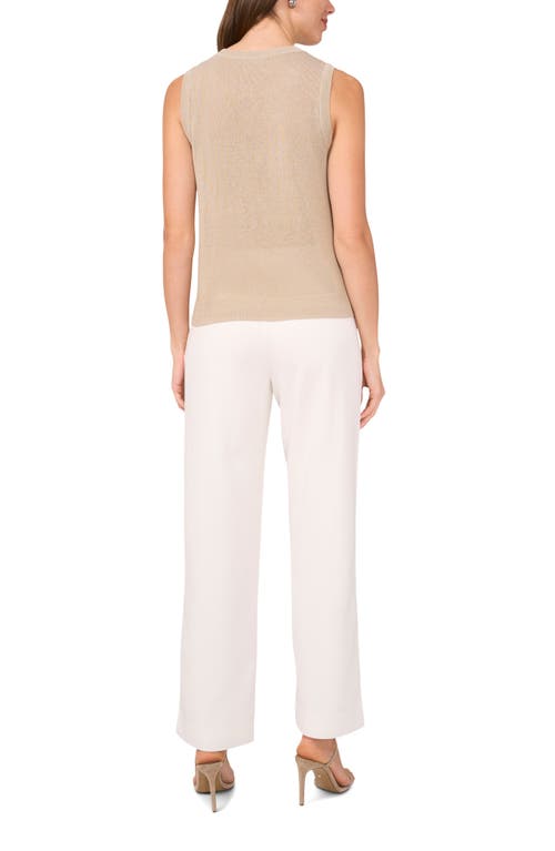 Halogenr Halogen(r) Crewneck Sweater Tank In Taupe Bisque