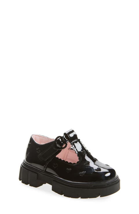Kids' Estella Heart T-Strap Flat