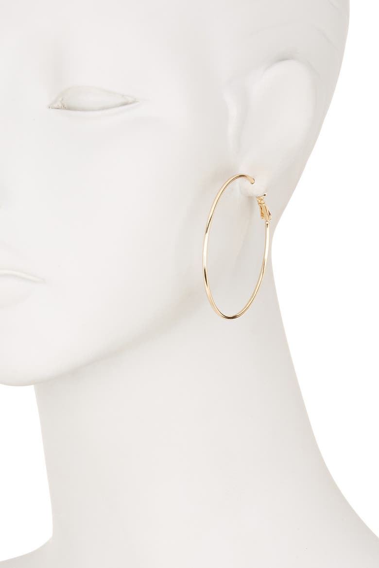 Classic 50mm Hoop Earrings, Alternate, color, GOLD