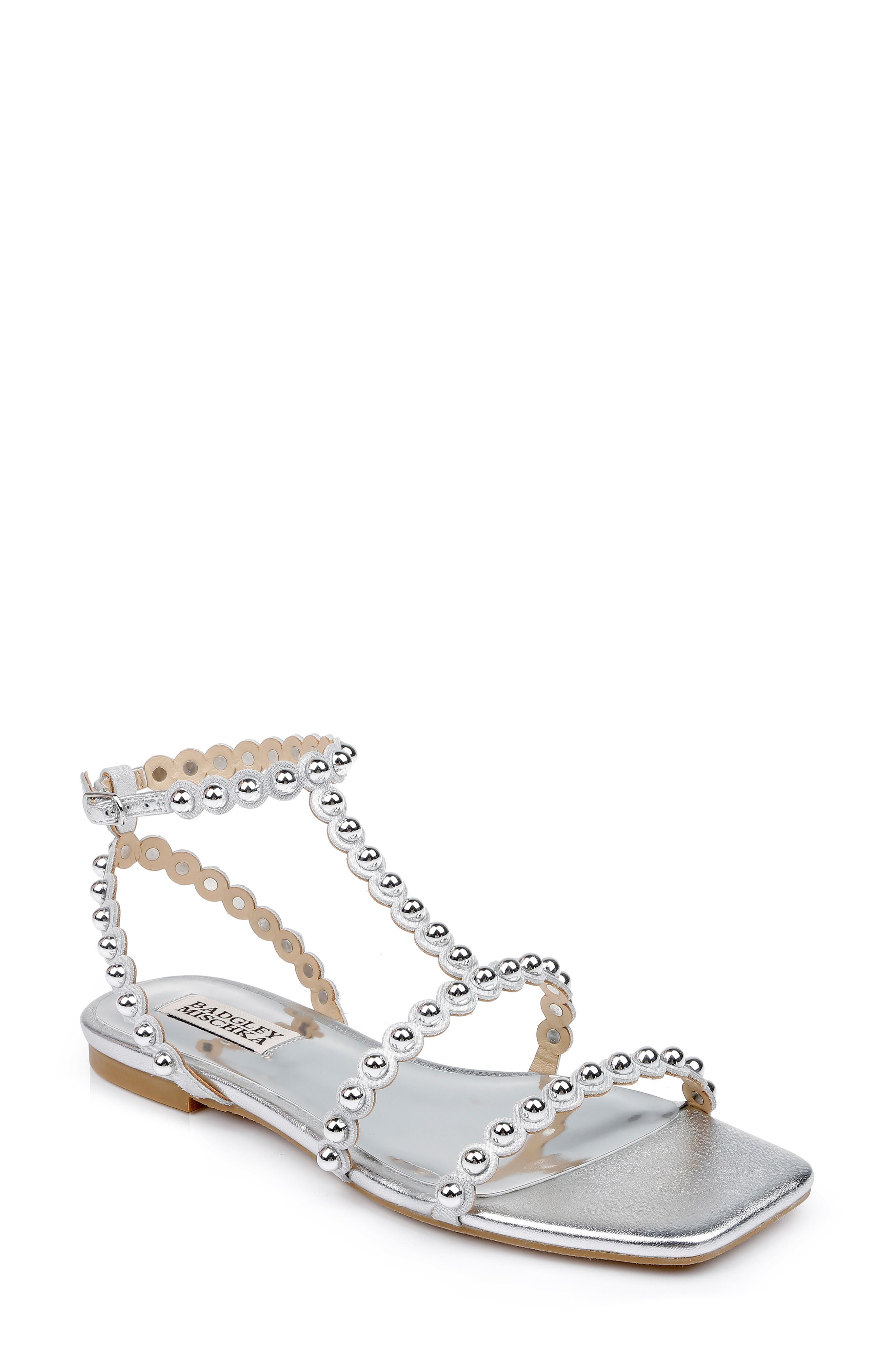 Badgley Mischka Collection Cami Embelished T-Strap Sandal