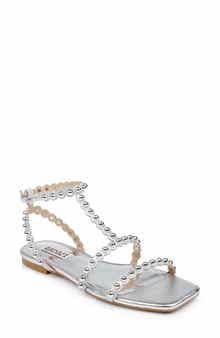 Badgley Mischka Collection Cami Embelished T-Strap Sandal