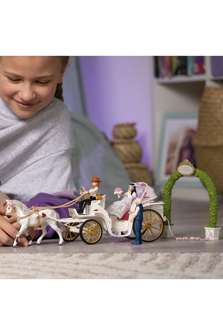 Horse Club Wedding Carriage Horse Figurine, Alternate, color, Multicolored