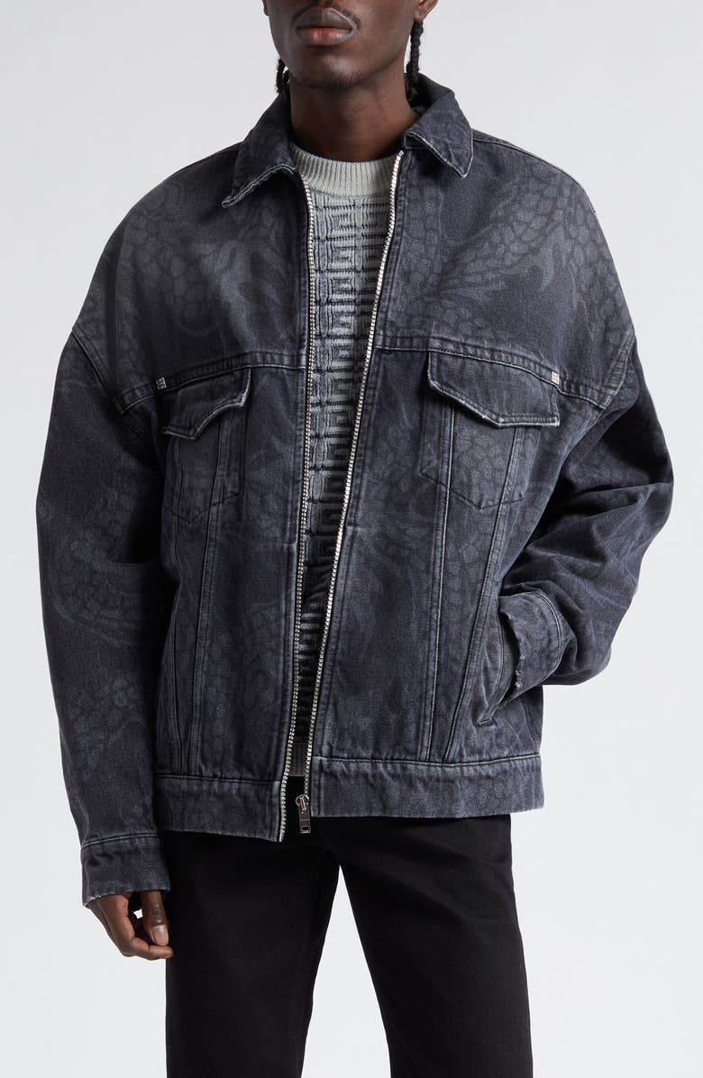 Givenchy Year of the Dragon Oversize Denim Jacket, Main, color,