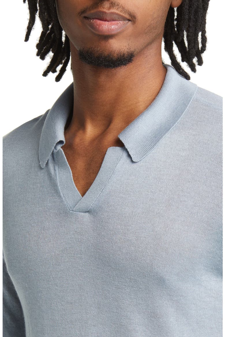 Kit Lyocell & Cashmere Polo, Alternate, color, FADEDBLUE