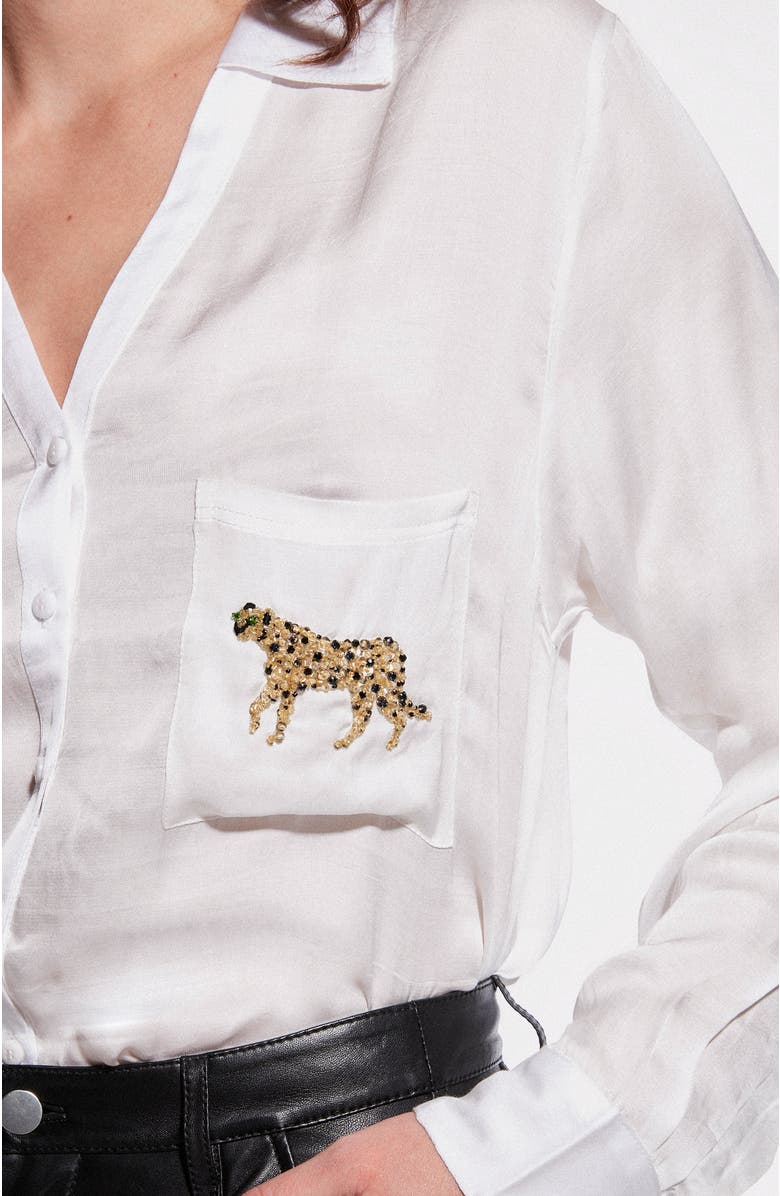 AS by DF Spirit Animal Blouse, Alternate, color, White